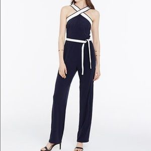 Ann Taylor NWT Navy and White Jumpsuit 12
